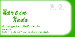 martin nedo business card